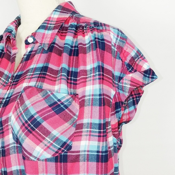 Lucky Brand | Plaid Short Sleeve Button-down - Picture 6 of 8